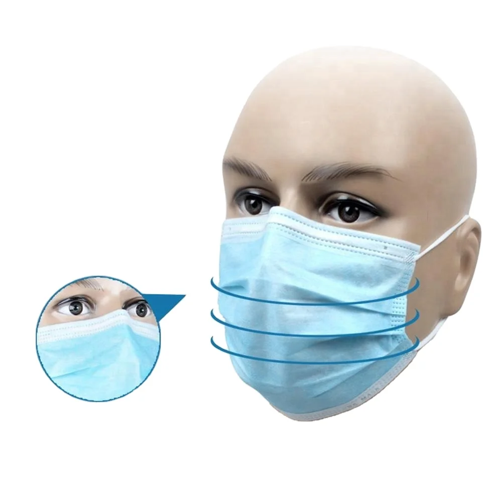 3 Ply Protection Mouth Cover Adult Face Disposable Maskes