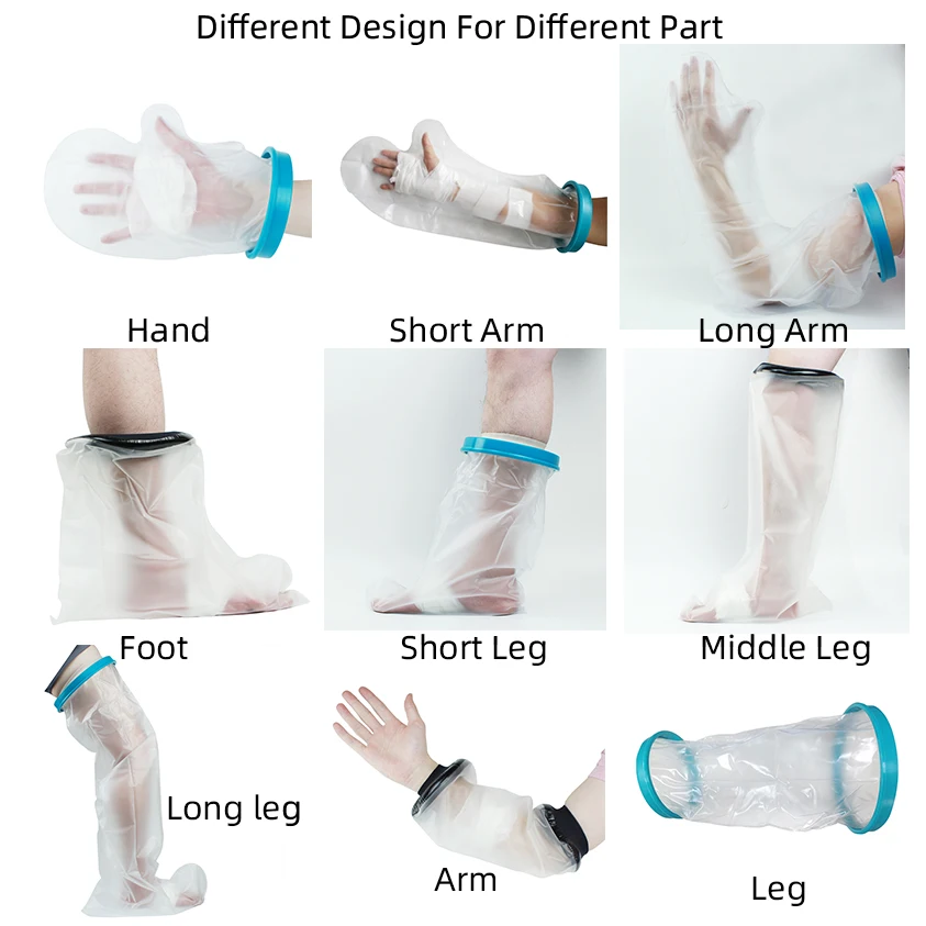 Waterproof Leg Cover Water Proof Cover Reusable Cast Cover for Shower Wound Dressing Bandages Dry  for Broken Leg  Ankle, Foot
