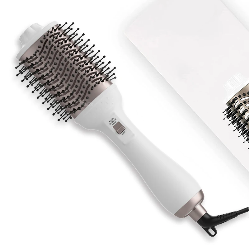 Single/Dual Votage Factory Price 3-in-1 Professional Round One Step Electric Hair Rotating Portable Blow Salon Dryer Comb Brush