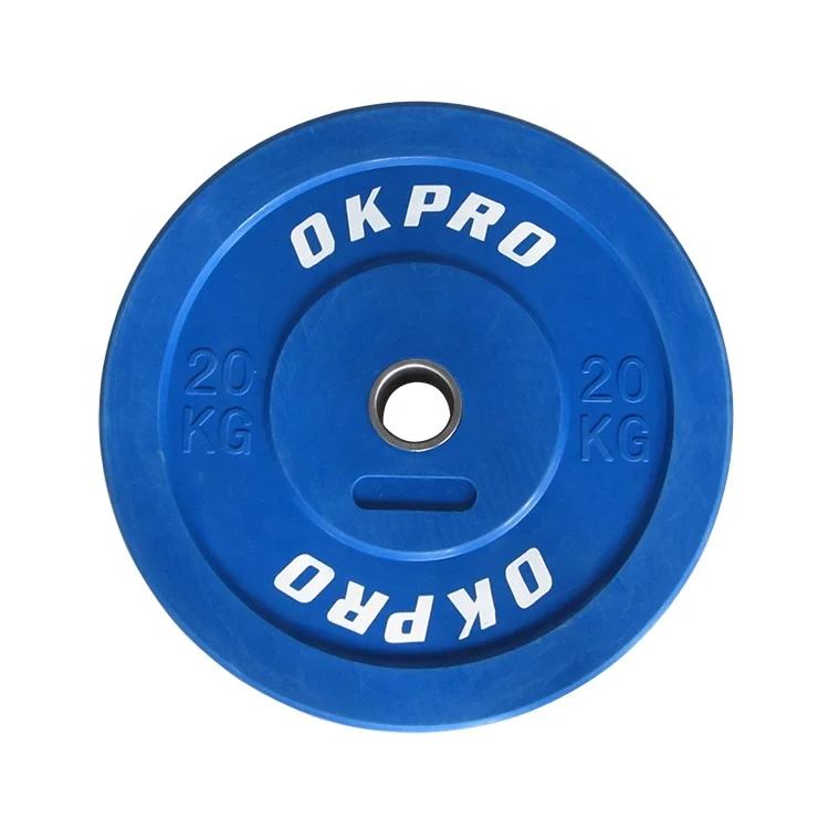 Wholesale Weight Lifting Powerlifting Color Rubber Barbell Bumper Weight Plates