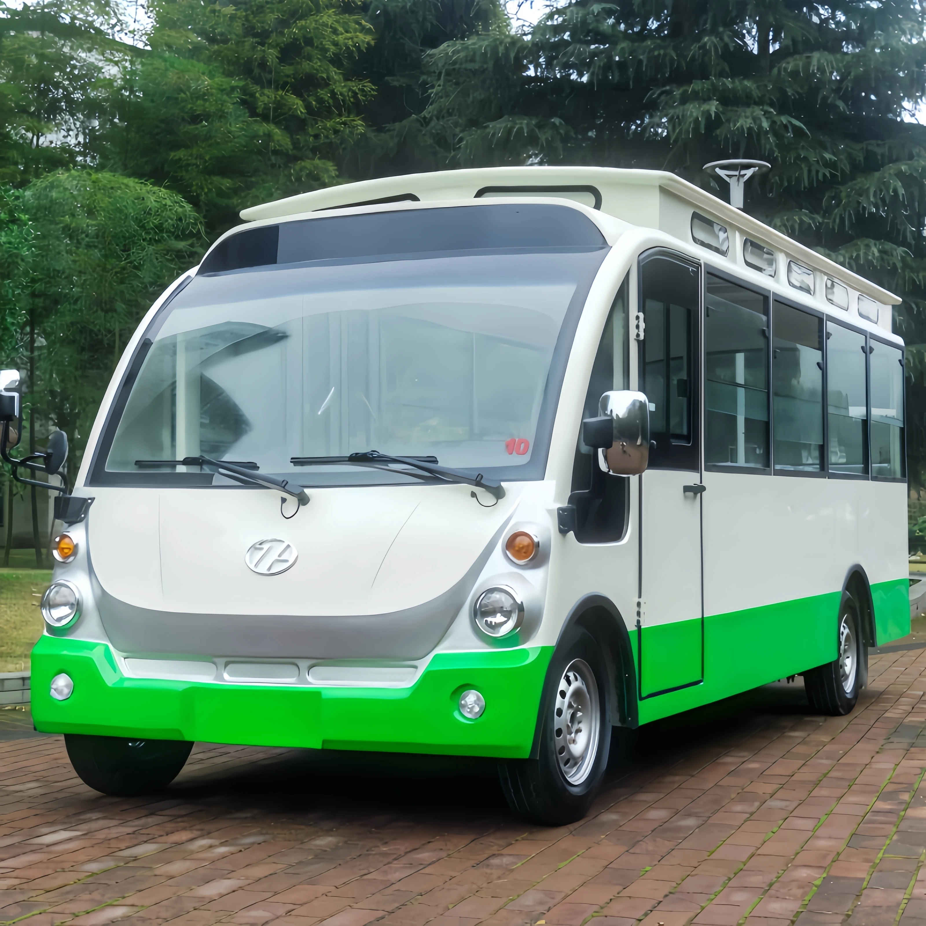 Popular 18 Seater Sightseeing Car AC 96V/11KW Motor Electric Shuttle Bus for Sale