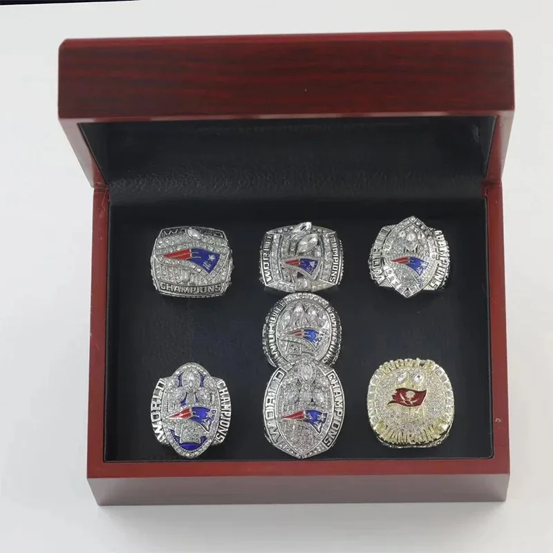 Custom Nfl Football Championship Ring Bretton MVP England Patriots Tampa Bay Buccaneers Championship Ring Alloy Jewelry Ring set
