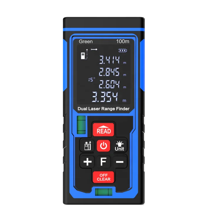 
100m Red&Green Dual Laser Distance Meter Digital Laser Rangefinder Laser Meter Distance Measure 