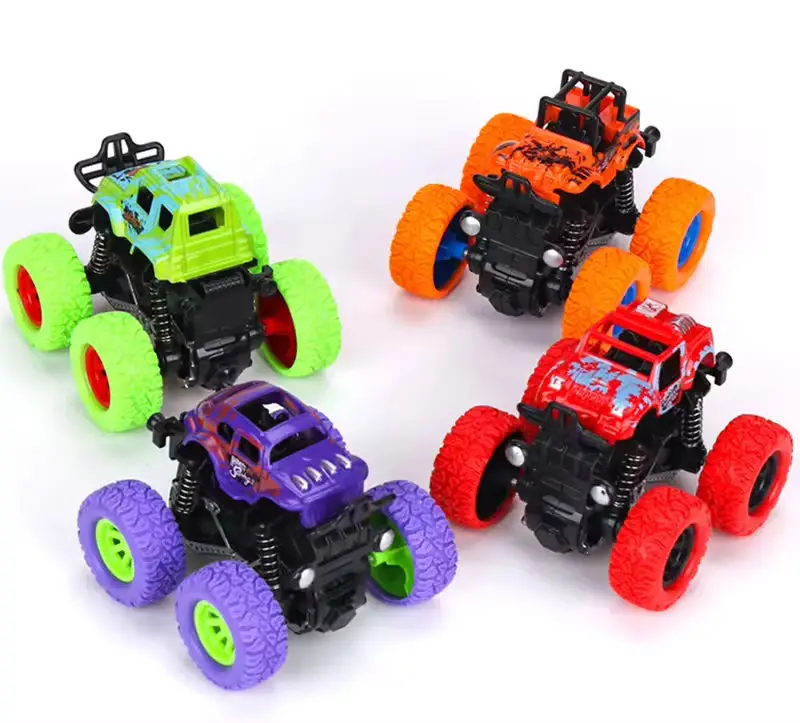 Pull-Back PVC Scale Model Double-Sided Inertia Safety Crashworthiness Mini Kids Toy Car Shatter-Proof Fall Toy Vehicle