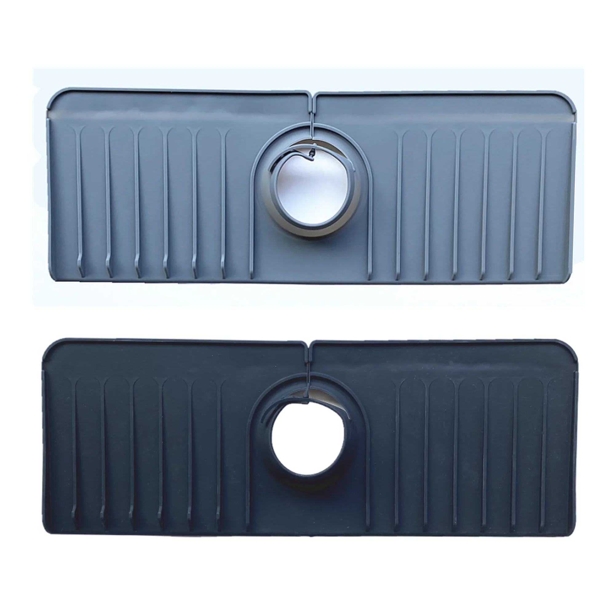 2022 Kitchen Bathroom Sink Splash Guard Thick Silicone Sink Faucet Splash Guard Mat