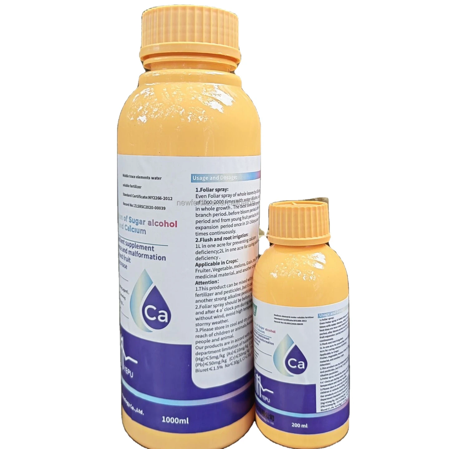 Factory price amino acid chelate calcium foliar corn liquid trace element fertilizers for agriculture crops