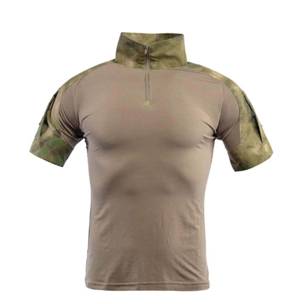 Men Summer T Shirt Paintball Tactical T-Shirt Short Sleeve Camouflage Hunting clothes