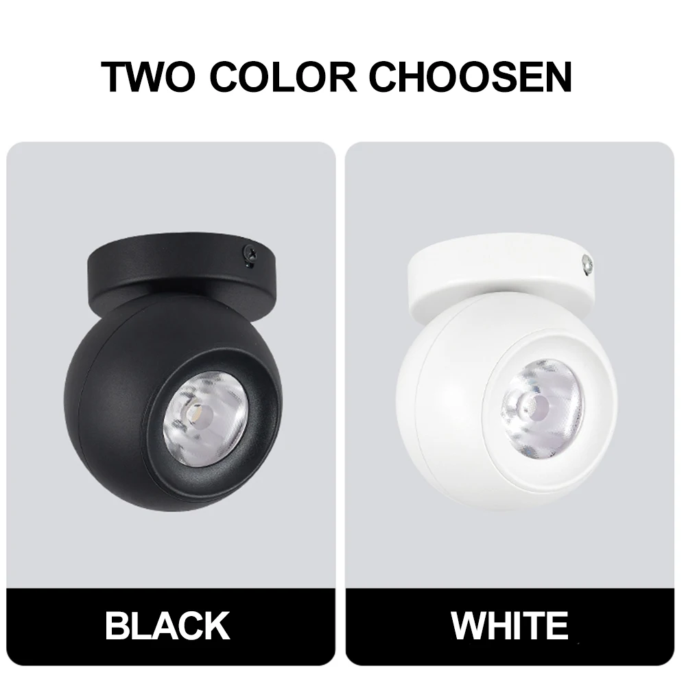 ERDU Wholesale Price Indoor Lighting Surface Mounted Led Downlight 7w 12w Led Ball Cob Spotlight