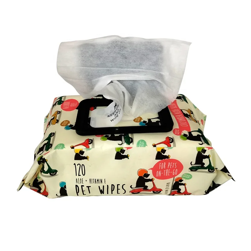Cleaning  washable wet tissue  towel for dogs for pet for puppy OEM pet wet wipes