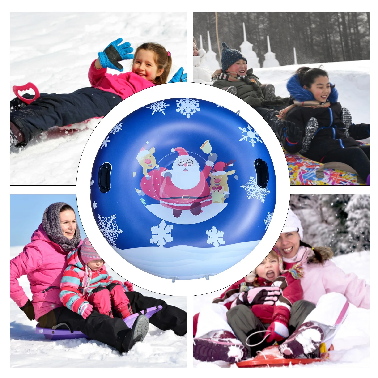 Изготовленные на заказ фабрики снеговая труба Heavy Duty надувной снежные сани с ручками для катания на коньках Зимний отдых на открытом воздухе
