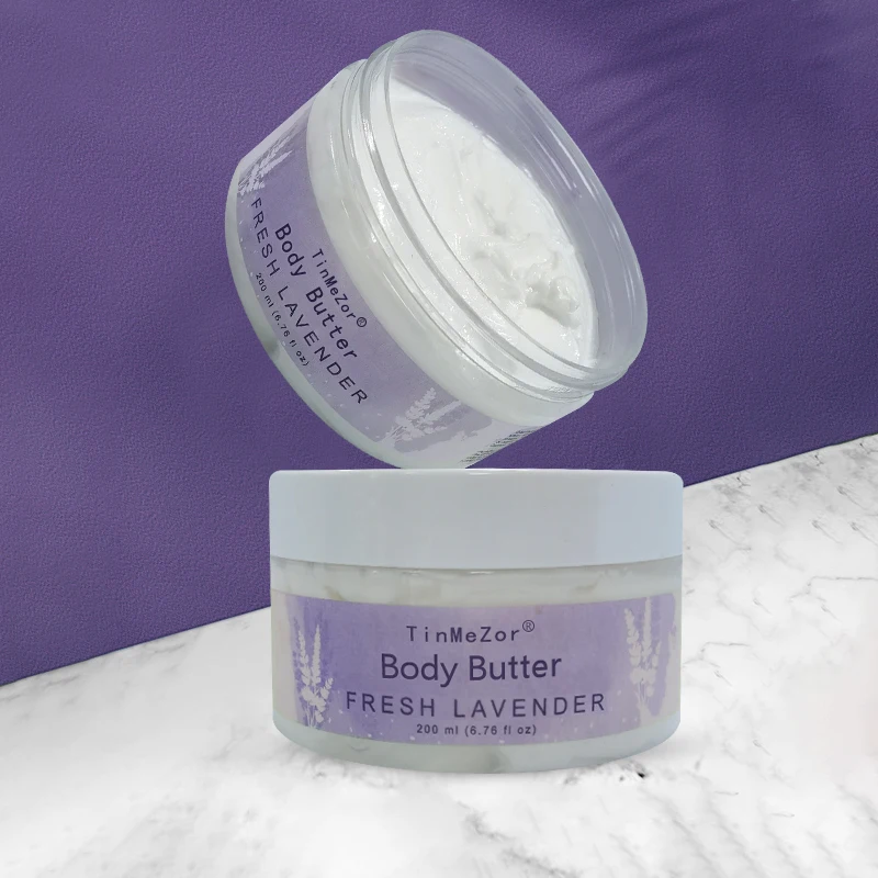 Private Label Cocoa Shea Body Lotion Whitening Fruits Sugar Cotton Candy 6oz Jars With Logo Bulk Rainbow Whipped Body Butter