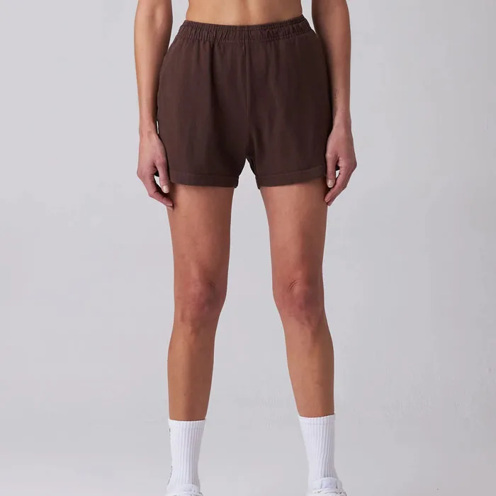 Custom High Quality Gym Sweat Knitted High-waisted Jersey Shorts Women Running 3 Inch Shorts