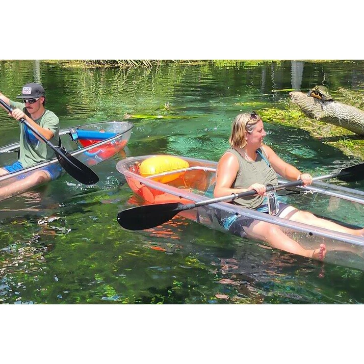 Onemax Double Seat Clear kayak Transparent Kayaks Crystal Seethrough Canoes Outdoor Glass Bottom Boat Drop Stitch Kayak