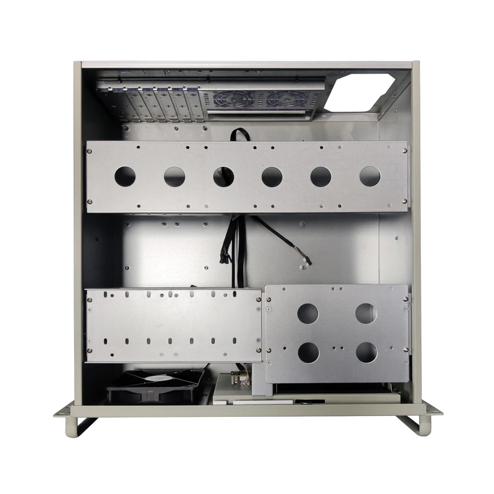 4u 7Bay Rackmount Chassis Industrial Gray Gpu Case Can Be Installed On The Server Racks Cabinets