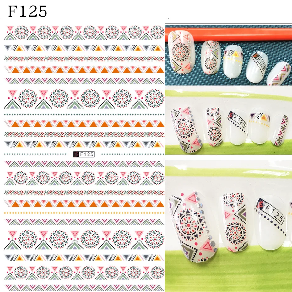 Top Sale Back Glue 2D Nail Art Nail Sticker Valentine English Alphabet Retro Pattern DIY Nail Art Decoration Decal