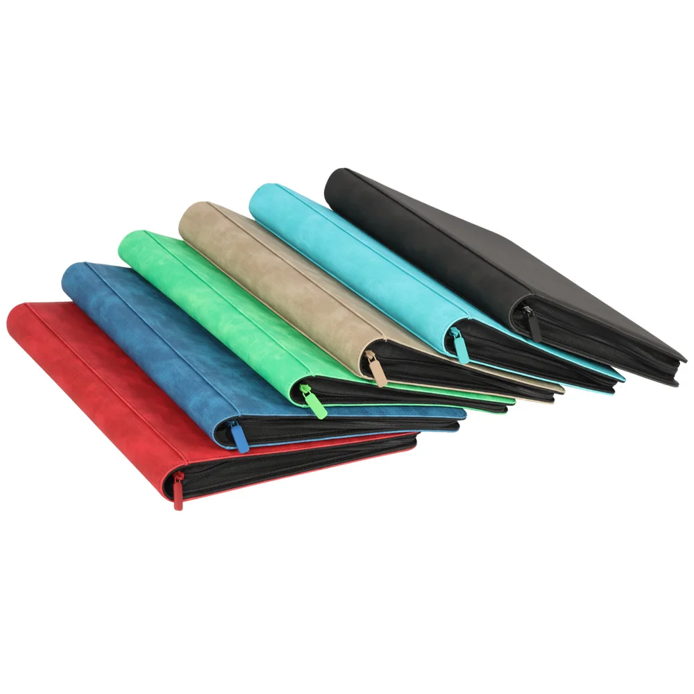 High Quality PU Leather Trading Toploaders Card Binder  9 Pockets Top Loader Card Binders