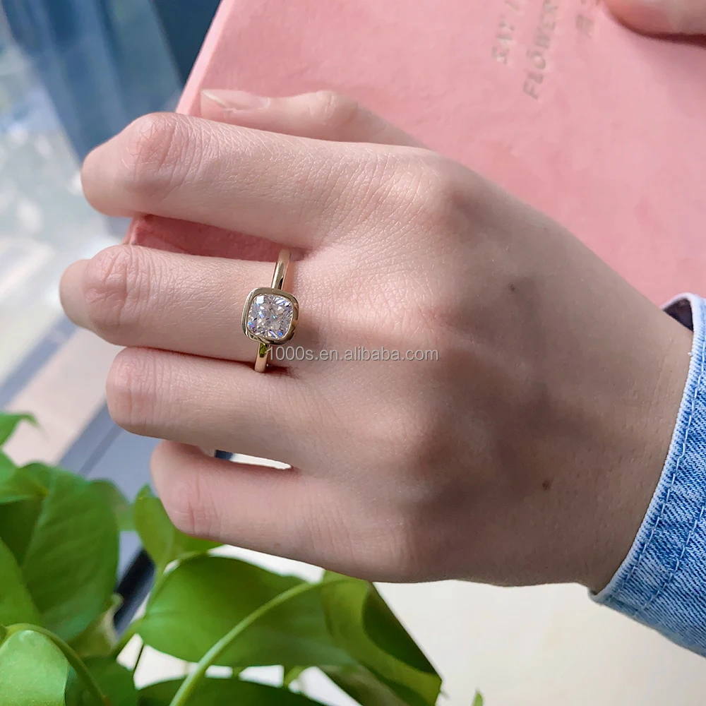 New Arrivals 14K Real Gold with zircon Ring with Moissanite Gemstone Ring Fine Jewelry For Women Men Gift