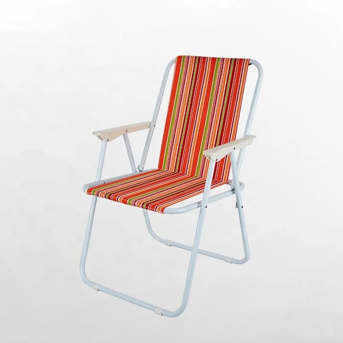 Hot Sale in Middle East the outdoor folding beach chair with armrest in multi colours