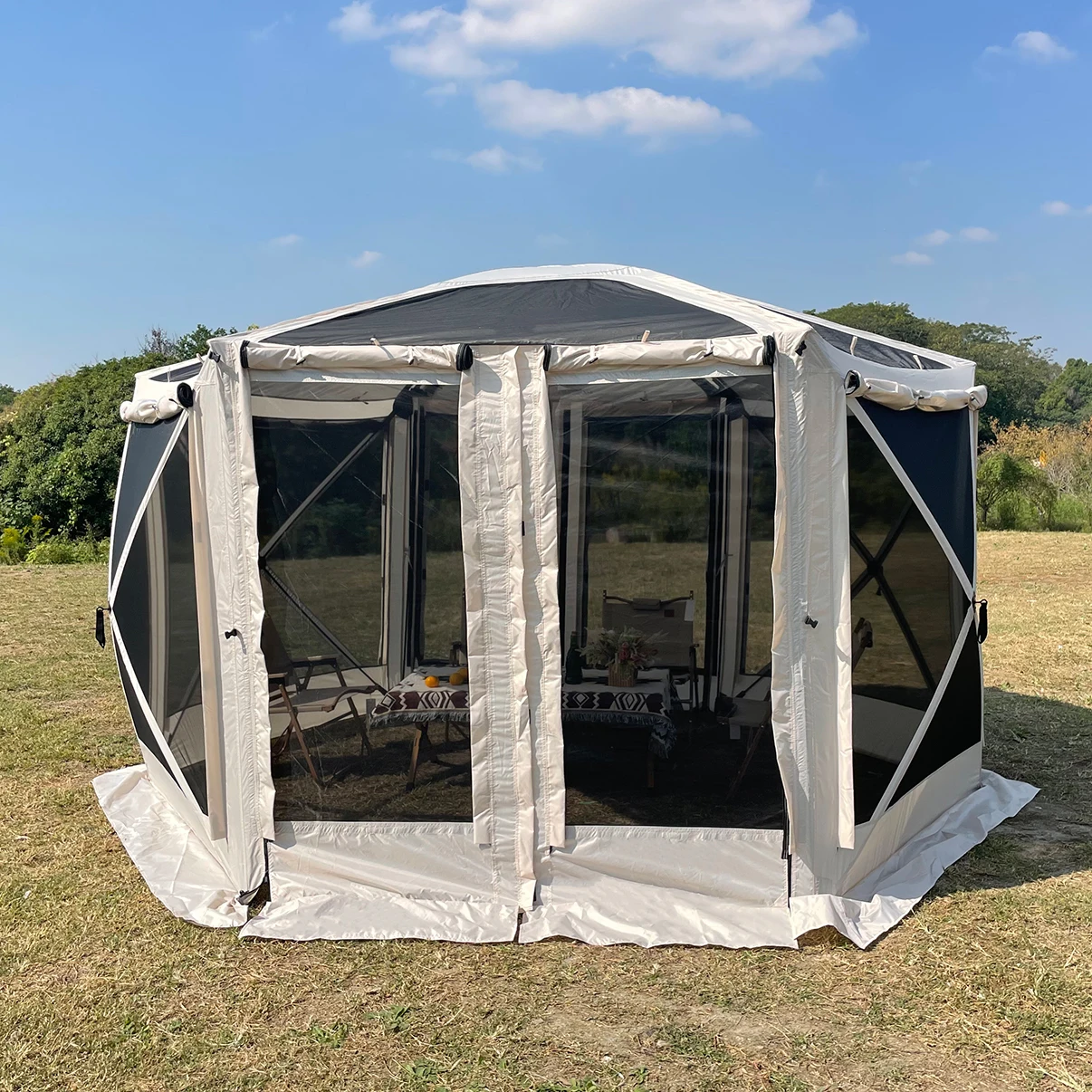 Quick Set Up Mesh Tent Screen House Shelter Outdoor Garden Gazebo Tent Screen House Tent