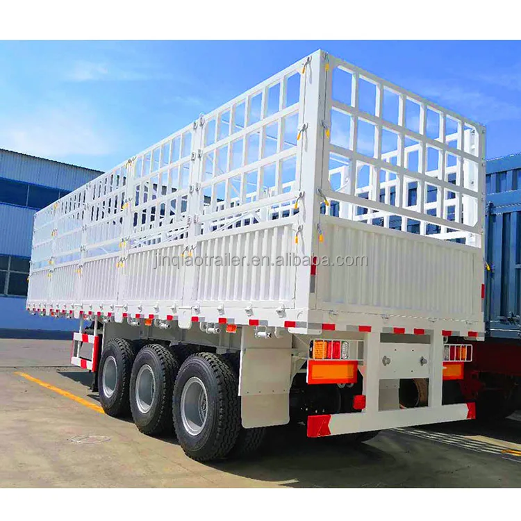 China factory customized high quality 3 axles 4 axles high side utility fence cargo semi truck trailers freight transport series
