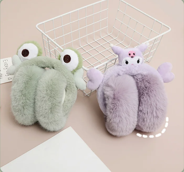 New Style Cute Melody  Pop Up Dancing Ears Windproof Hand  Pressed  Earmuff Cinnamoroll Warmer Headband Earmuffs