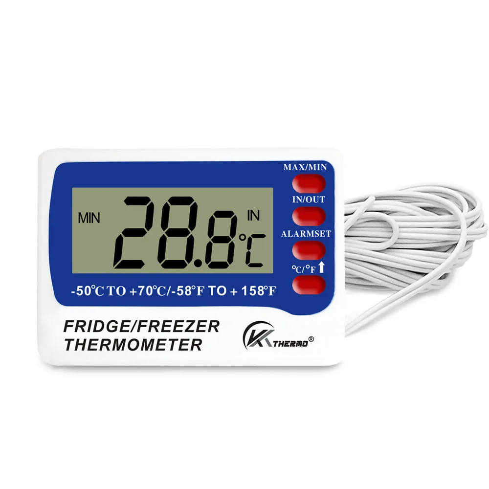 Hot Selling Digital  Freezer Thermometer with  Magnet Alarm Function  Refrigerator Thermometer