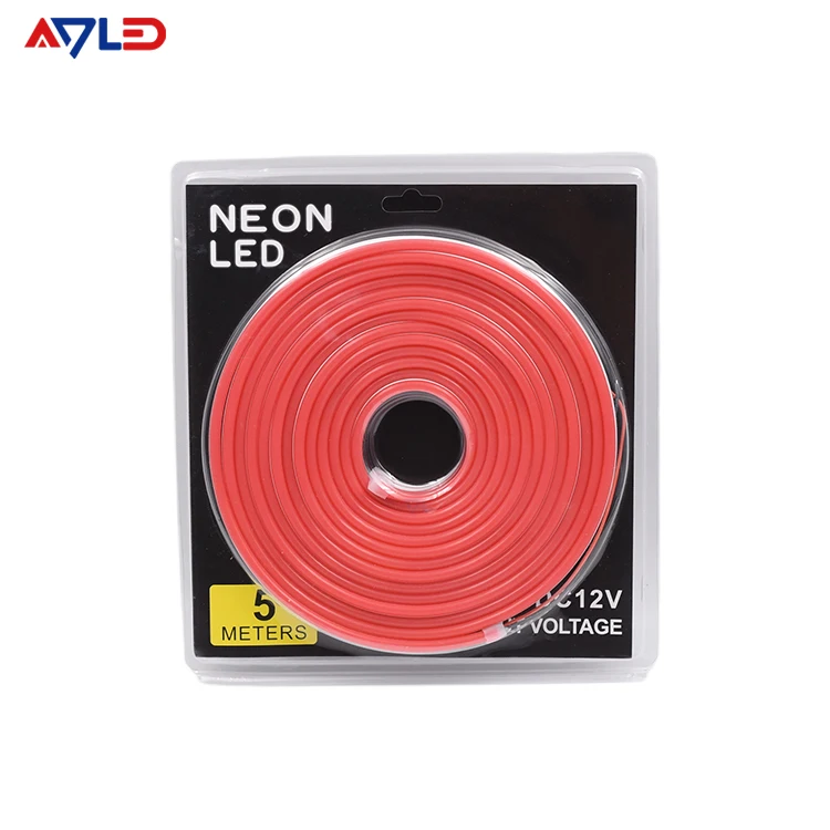 DC 12V Neon Light LED Strip Red Green Ice Blue Pink Warm White Color IP67 Waterproof Flexible Neon Rope Tape Decor Lighting DIY