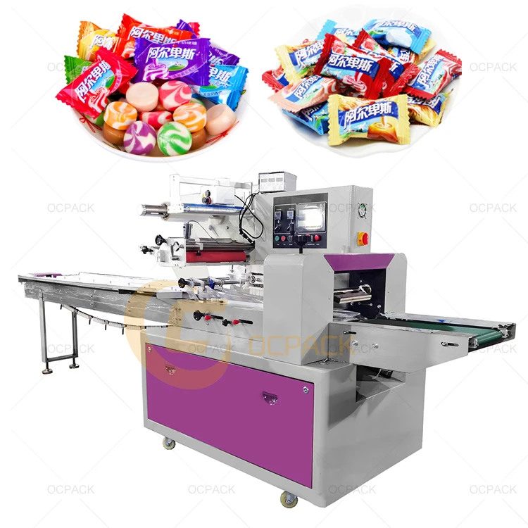 OC-250B автоматическая горизонтальная Подушка маленькие тонкие сумка для изготовления твердых конфет автоматическая упаковочная машина для подушек