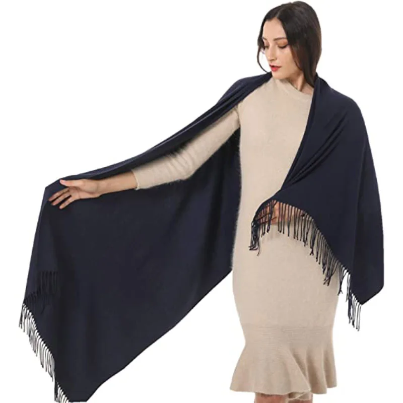 Custom Womens Gifts Wedding Soft Large Pashmina Shawl Wrap Stole Scarf For Women Evening Dress Gift