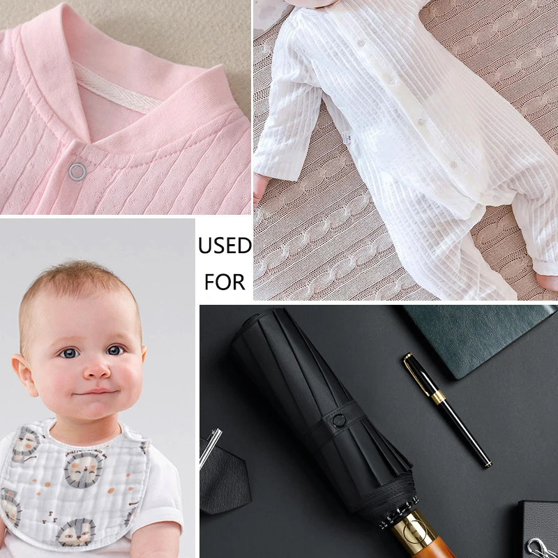 Stainless Steel Metal Snaps 100 SETS + Pliers Buttons Tool Leather Rivets Button Rivet Hollow Five-grab Snap Invisible Buckle