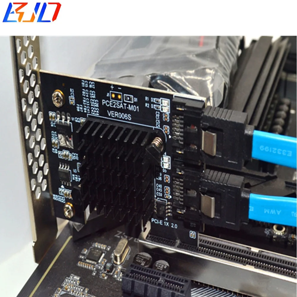 PCI Express SATA 3,0 контроллер карты, 2-портовый PCIe SATA III 6 ГБ/сек. адаптер постоянного тока в переменный конвертер