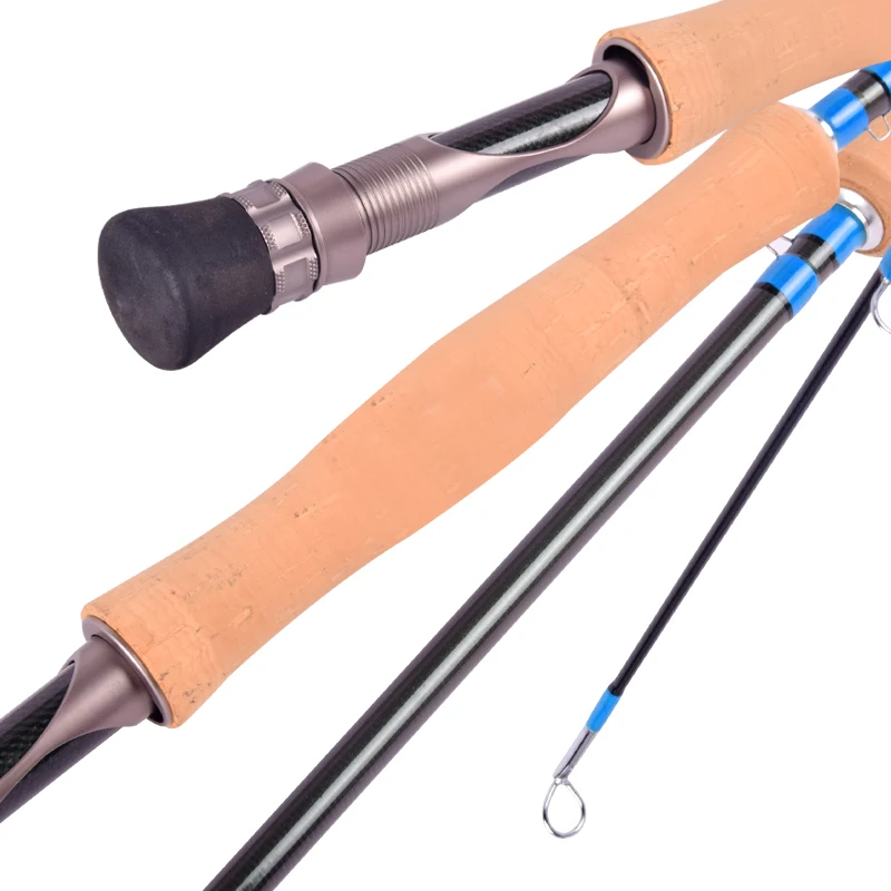ODM OEM Professional Manufacturer Carbon Fiber Fly Fishing Rods 4 Sections 3A Cork Handle Pole Rods