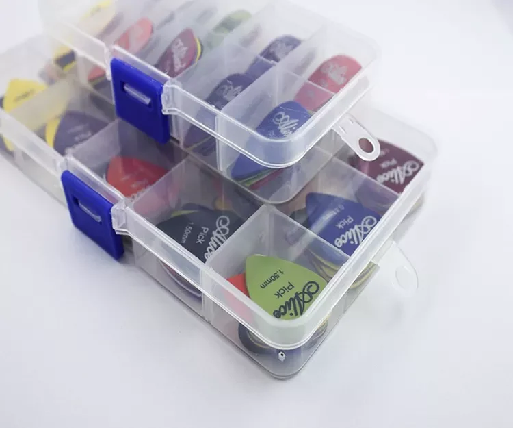 50pcs/ box Acoustic Electric Bass Plectrum Mediator Colorful guitar picks with 0.58/0.71/0.81/0.96/1.20/1.50mm thickness