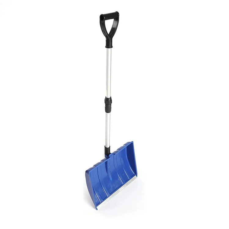 High quality snow shovel pusher garden tool set snow shovel plastic blade with adjustable aluminum handle