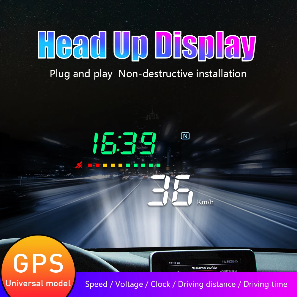  Идеальный автомобильный проекционный дисплей HUD OBD2 3 5 дюймов A3 подключение