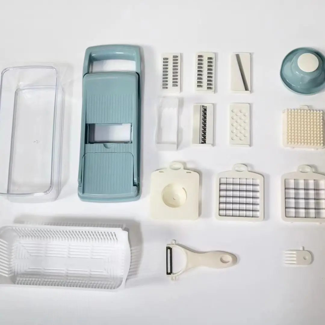 Kitchen multi 15 In 1 manual mandoline fruit cutter onion dicer veggie slicer vegetable chopper