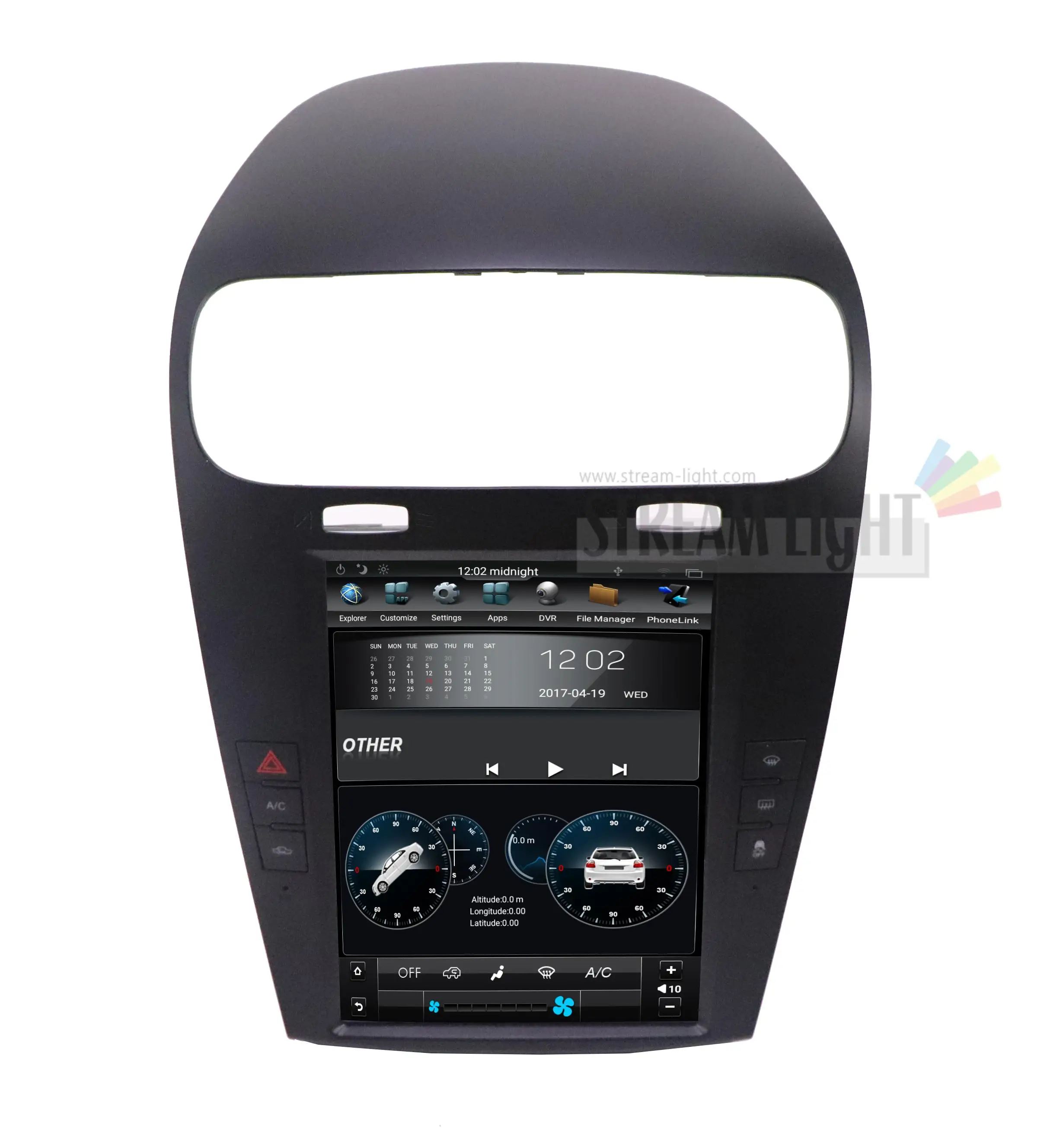 Tesla Vertical 10.4 Inch Android 9.0 Touch Screen Car Audio Player GPS Navigation Car Radio Autoradio For Dodge Journey