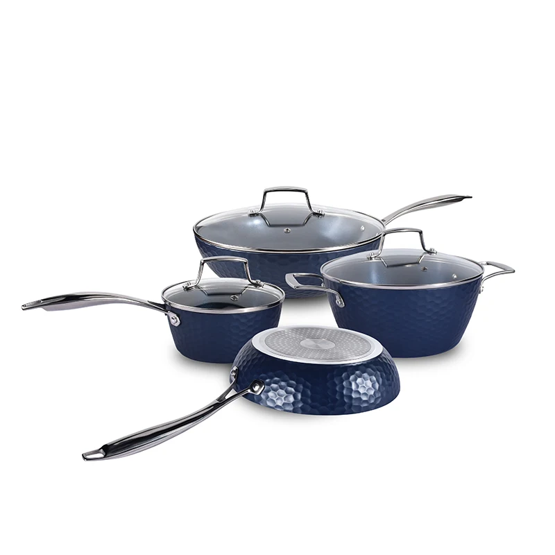 2023 New fashion cooking utensil set die-cast Aluminum cooking pots sets non stick pots cookware set cooking