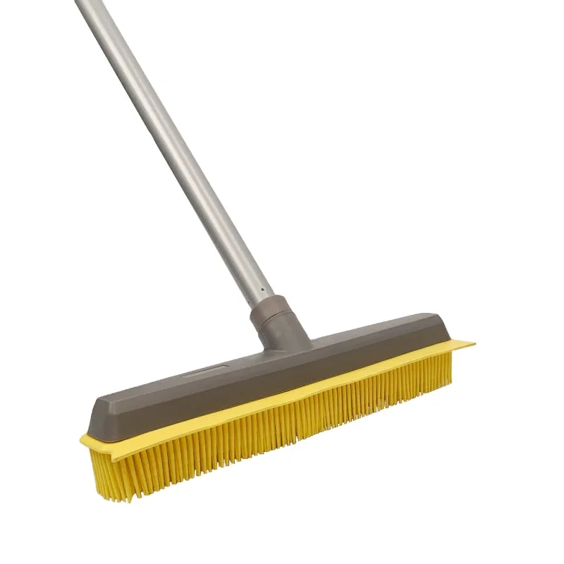 VIPaoclean Long Handle TPR Rubber Squeegee Pet Dog Cat Hair removal Rubber Rake Push Broom