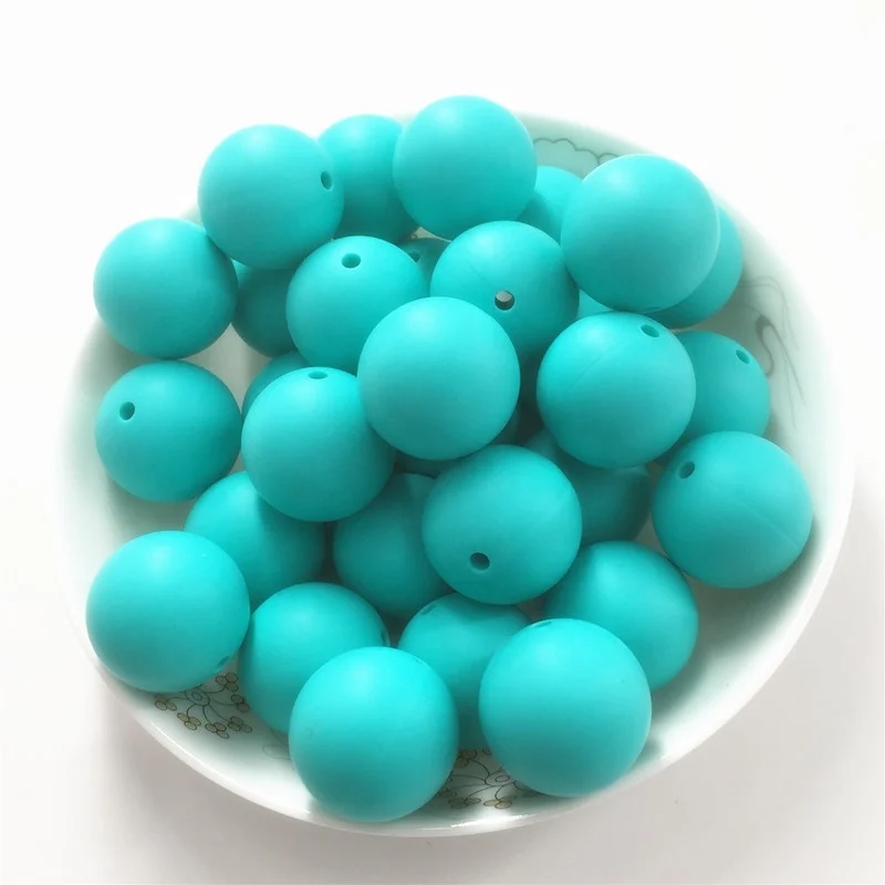 
BPA Free 19mm Round Silicone Beads Wholesale Round Baby Teething Silicone Beads For Teething Jewelry Wholesale 