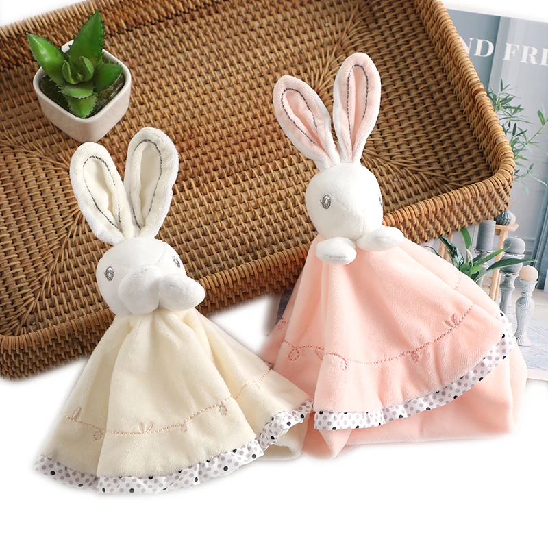 Toddler Baby Appease Towel Adorable Soft Square Security Blanket Plush Stuffed Towels Comforter Bedtime Cuddle Toy Gift
