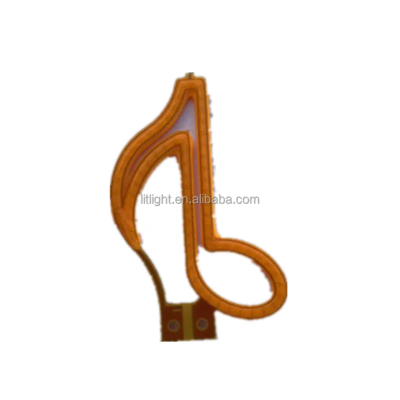 Craft Retro decorative light source Soft filament chip Small music note warm white Yellow 2200K 3V LED light sheet sign flexible