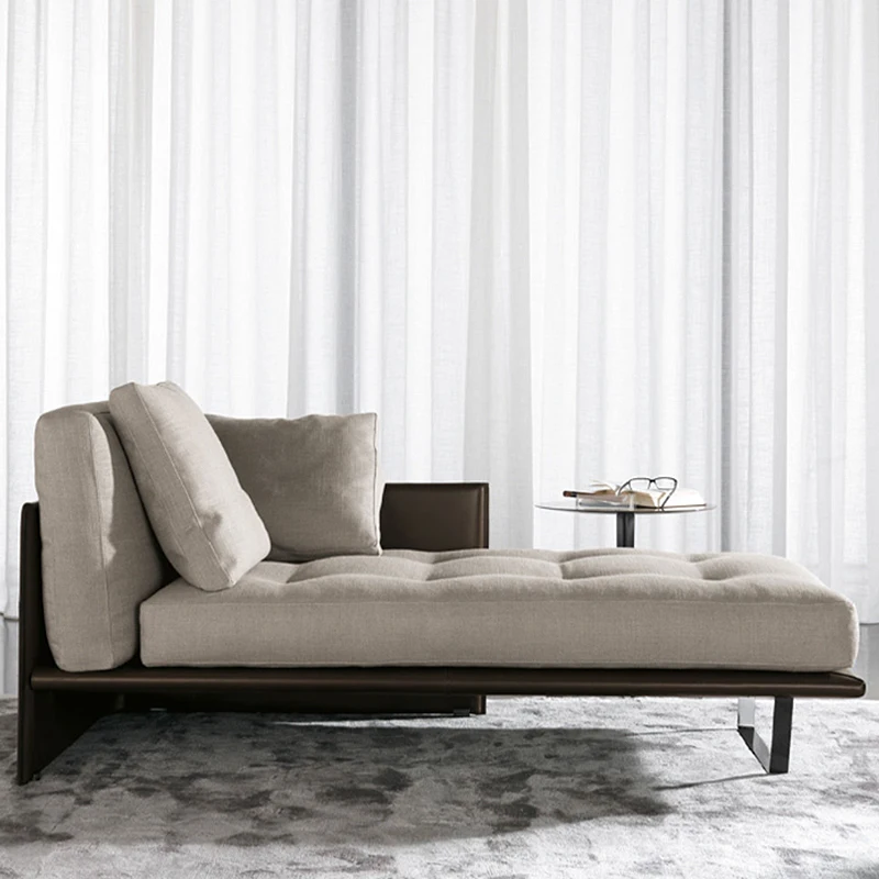 Live Room Light Luxury Leather Armrest Leisure Single Sofa Chair L Shape Sectional Set Recliner Recliner Sofas