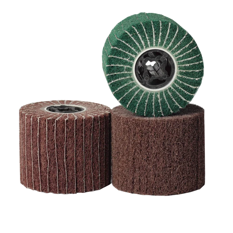 Non woven Flap wheel Wire Drawing Wheel buffing polishing flap wheel for Surface Polishing