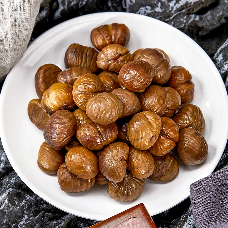 Hot sale whole chestnuts roasted & peeled organic sweet baked chestnuts food