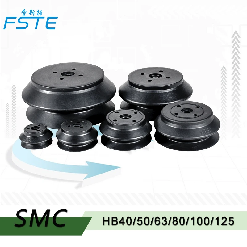 Industrial high tensile H40 HB40 H50 HB50 Silicone rubber vacuum bellows suction cup