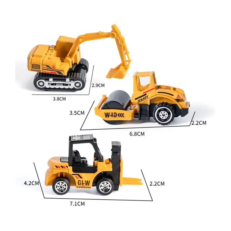 1/55 Scale Professional Diecast Metal Rock Breaker Drill Excavator Static Model Toy