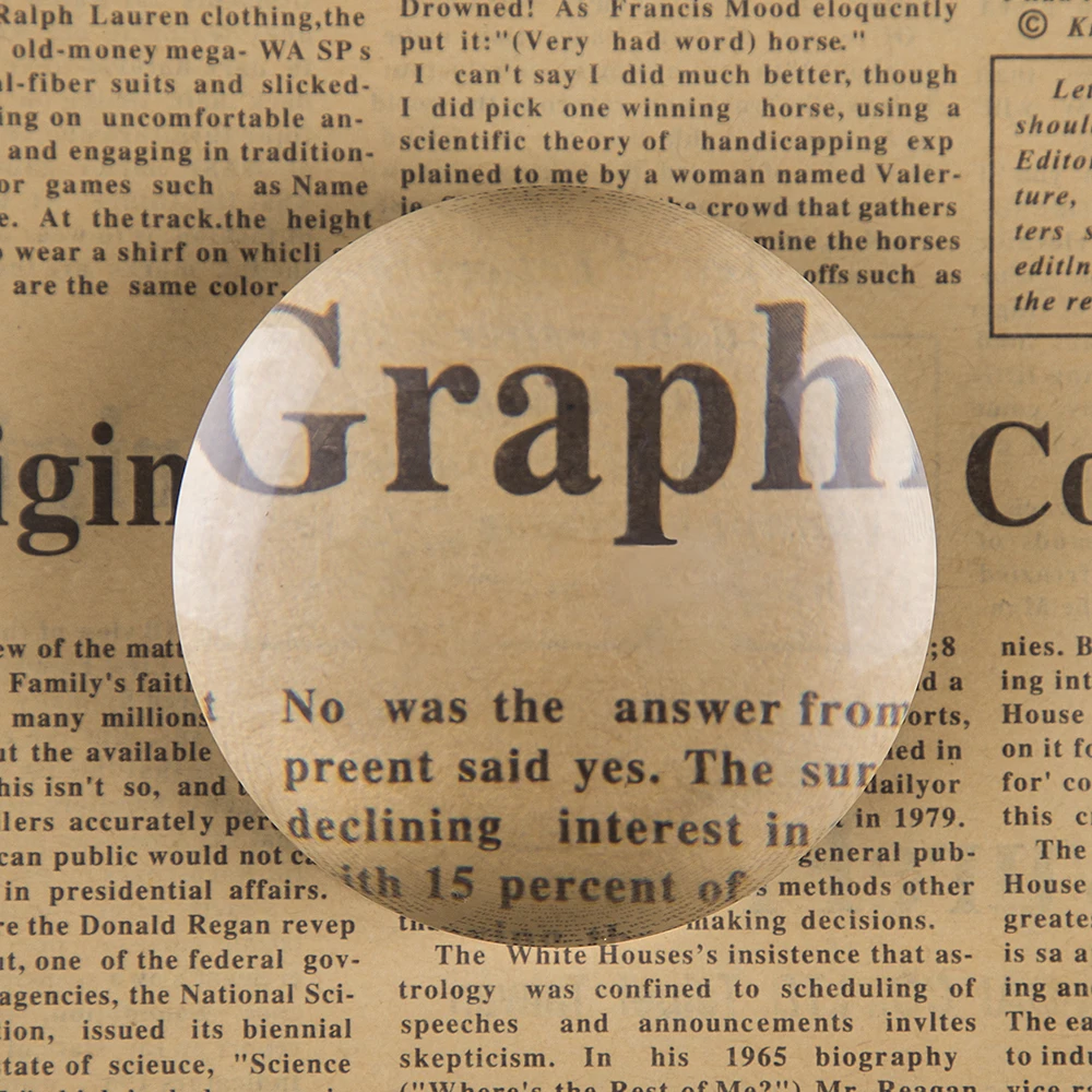 BIJIA 95mm Acrylic Reading magnifying glass paperweight dome magnifier for elderly