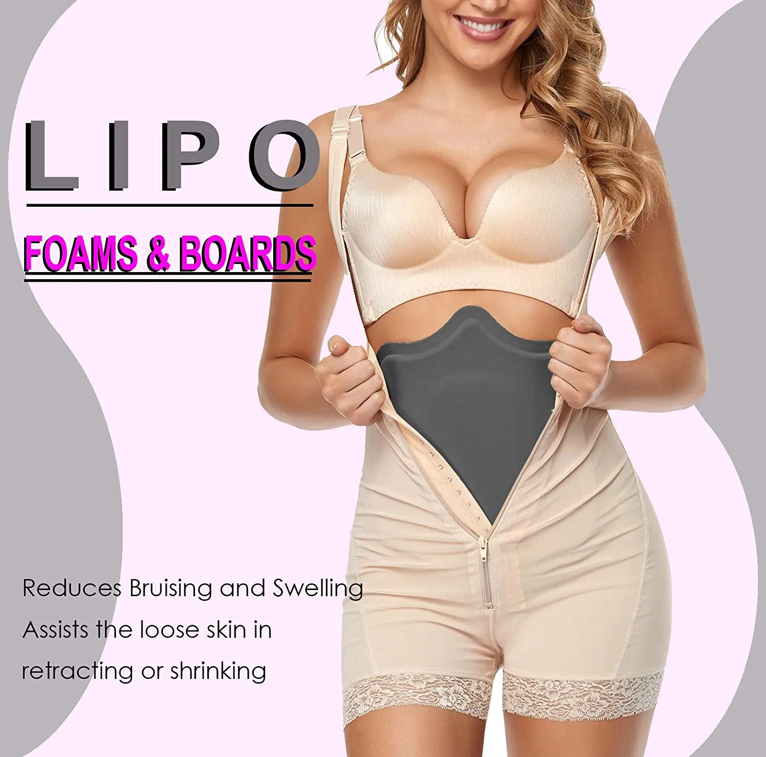 
Ab Board Abdominal Liposuction Lipo Foam Surgery Abdominal Compression Board Tummy Board 13*11.8 Inches 