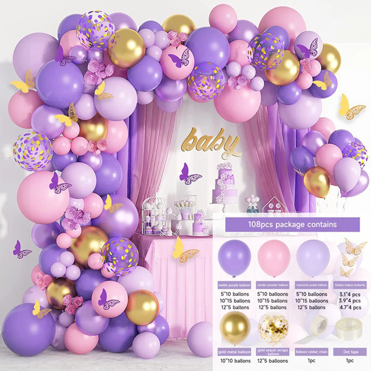 Wholesale Latex Balloons Girls Garland Arch Kit Christmas Birthday Wedding Party Decorations Supplies Sets